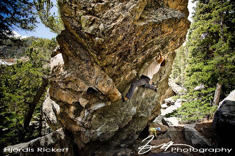 Climbing Deep Puddle Dynamics 7C, Chaos Canyon, Rocky Mountain National Park
