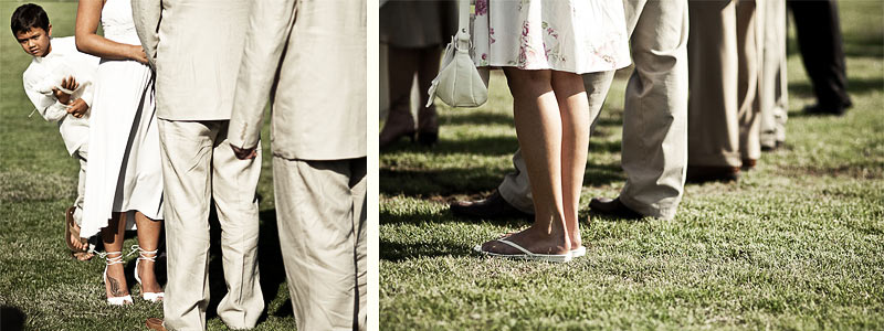 Nosy Boy during Wedding Ceremony, Detail of Beautiful Legs, Santa Barbara