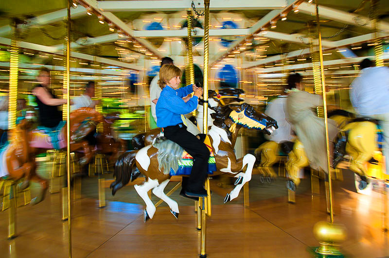 Kid on a merry-go-round, Santa Barbara