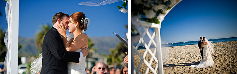The Kiss, Beach Wedding, Santa Barbara