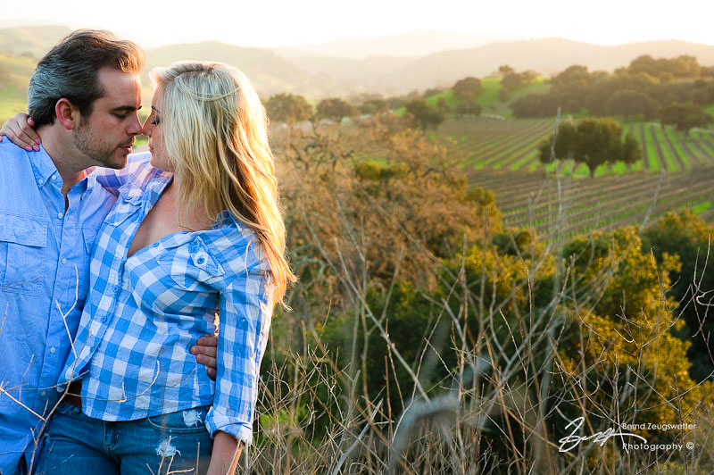 Brandon and Stephanie's engagement shoot at Firestone Vineyard, Santa Ynez.