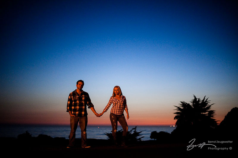 After sunset engagement shot at Sandpiper Golf Course, Santa Barbara.