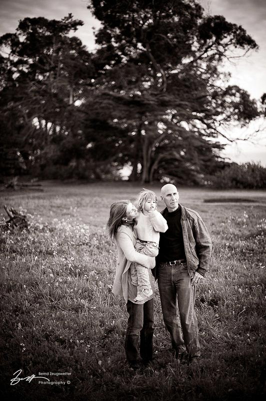 family portrait on bluff, Santa Barbara