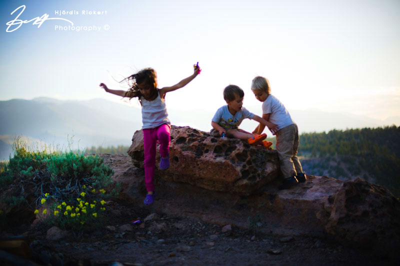Children playing.