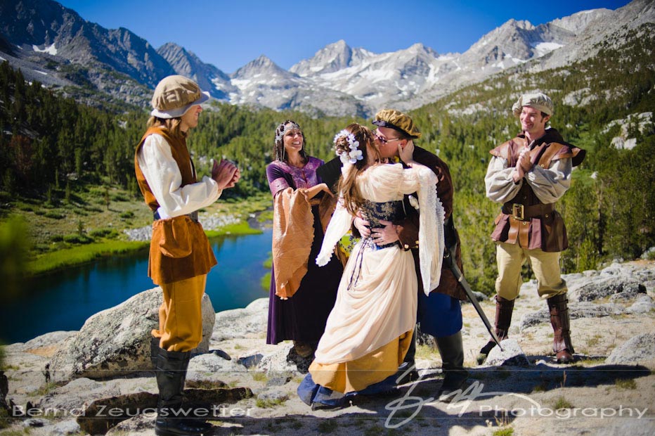 Wedding ceremony in the Eastern Sierra Nevada.
