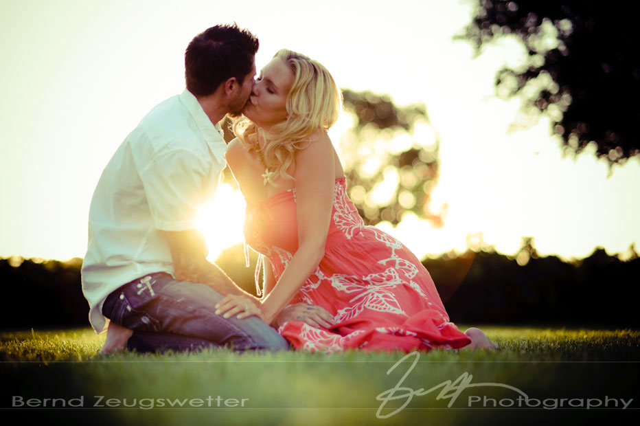 Kissing couple, Santa Barbara wedding photography.