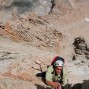 Greg Corliss following pitch 7 to the Alcove on Fourth Needle.