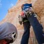 Starting up pitch 9, very exposed and getting cold.