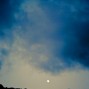 A cold near-full moon.