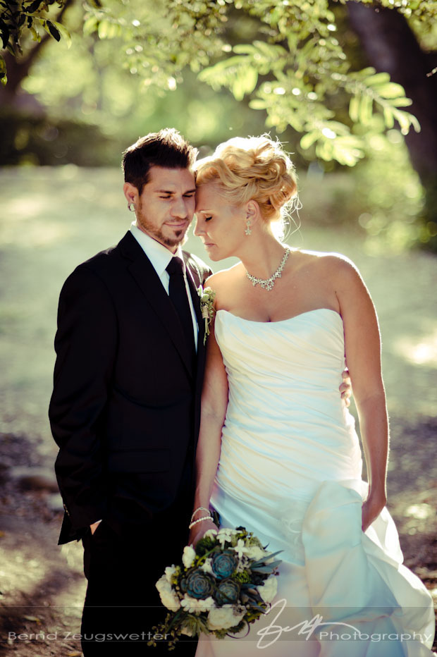 Wedding portrait of bride and groom at Sycamore Springs Resort and Spa