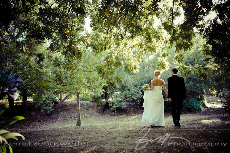 Wedding Photography of bride and groom on the grounds of Sycamore Springs Resort and Spa