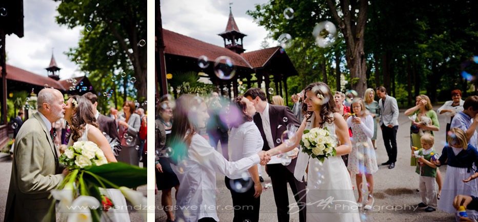 Congratulating the newlyweds, Reichenau an der Rax, Austria.