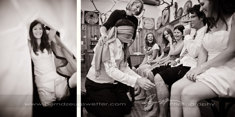 Fun activities at wedding, Nasswald, Oesterreich.