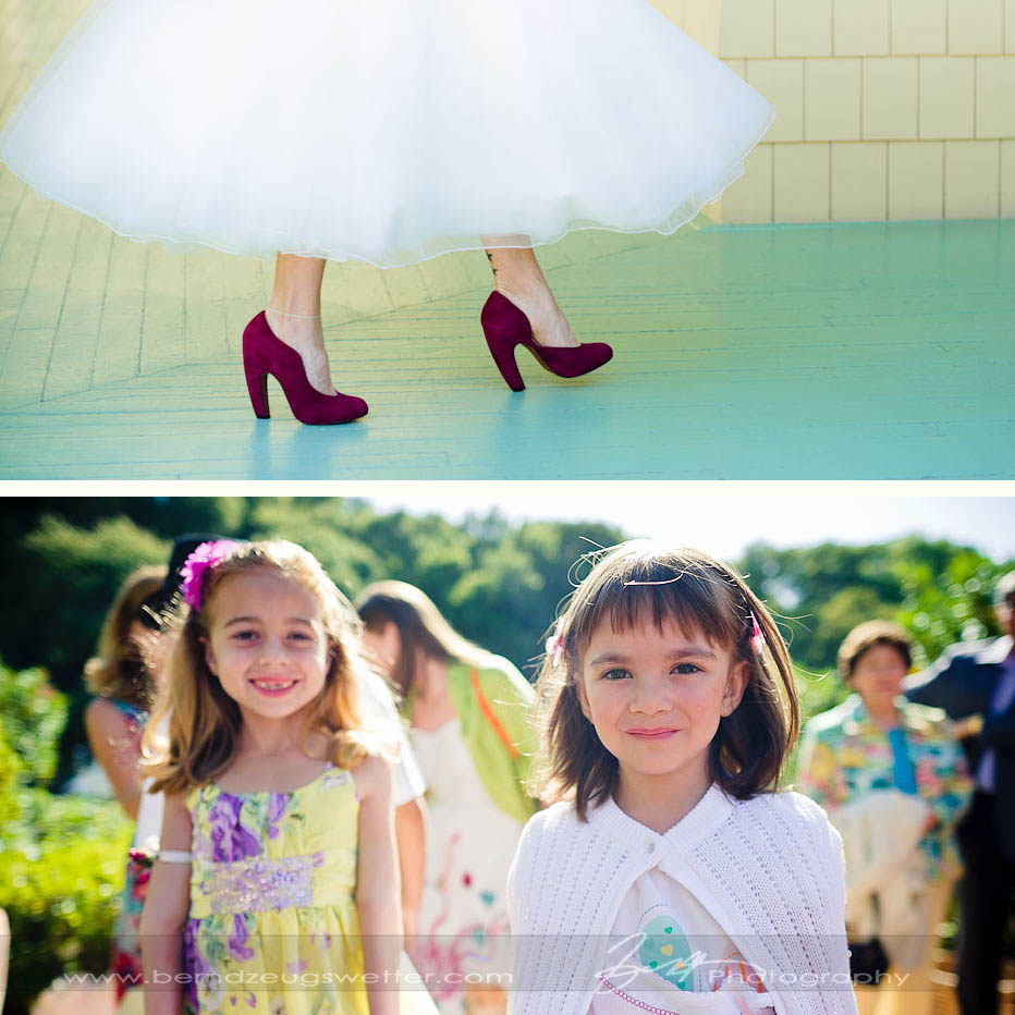 Detail of shoes and children at the wedding.