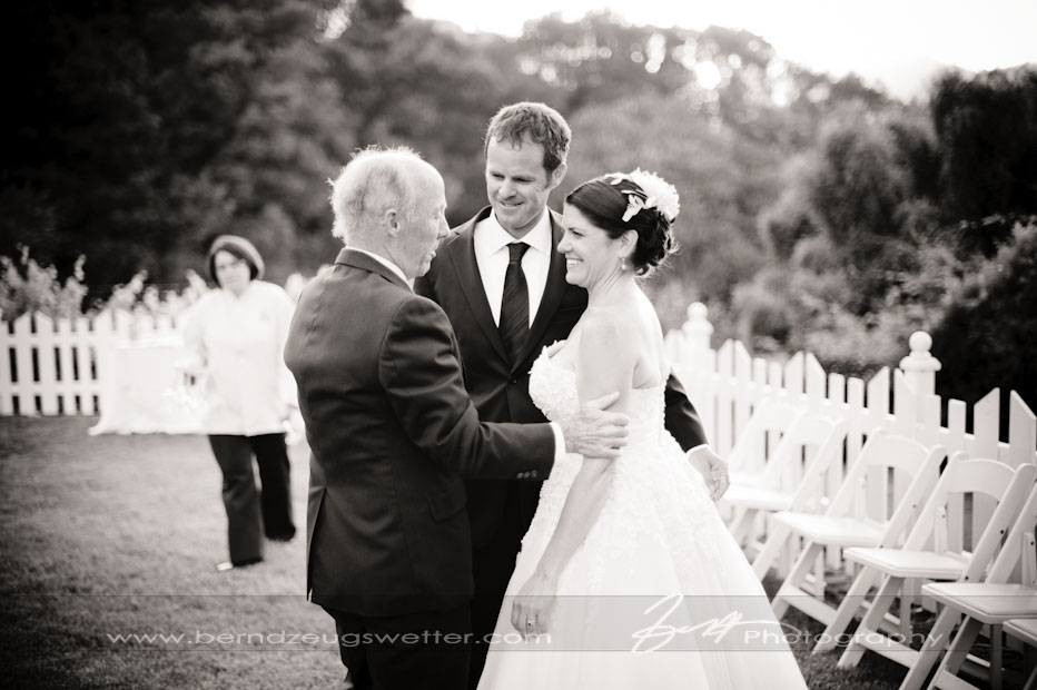Wedding guest with bride and groom, Santa Barbara wedding photographer.