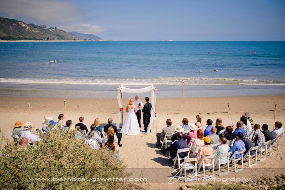 Rincon Beach wedding ceremony, Santa Barbara.