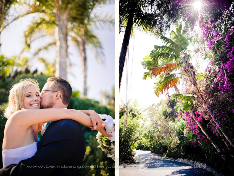 Newly wed couple at Rincon, Carpinteria.