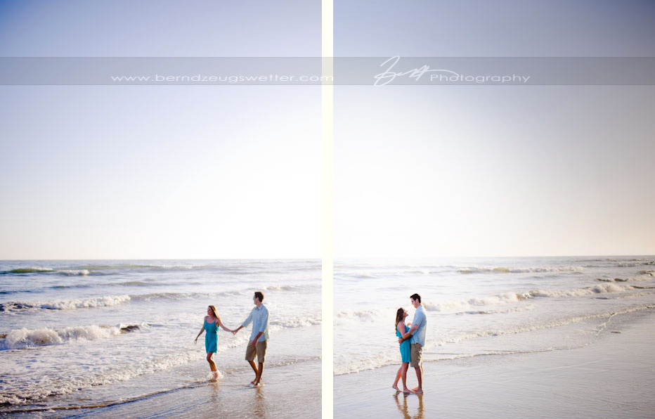 Engagement photos at Hendry's Beach, Santa Barbara.