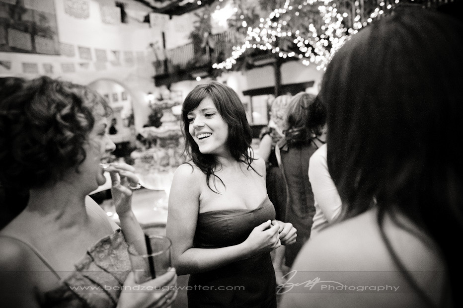 Bridesmaid and guests, El Paseo Restaurant, Santa Barbara.