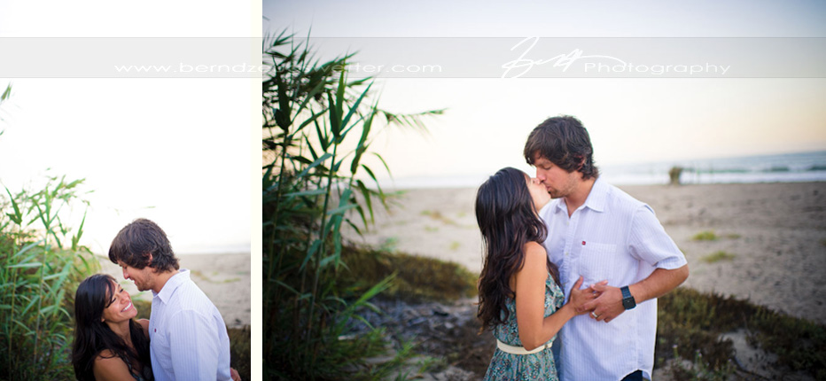 Portraits of engaged couple, Little Rincon, California.