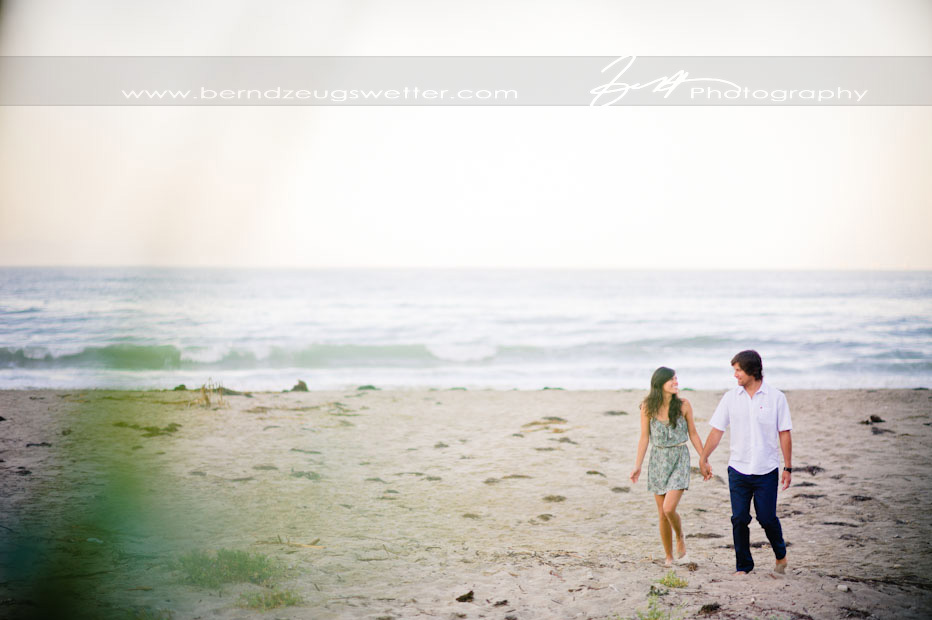 Santa Barbara engagement portraits on the beach, Little Rincon.