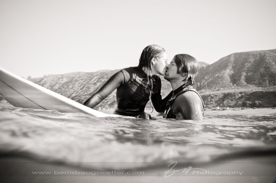 Santa Barbara surfing engagement photography, Little Rincon.