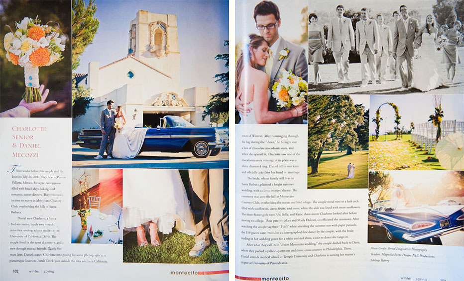 Montecito Journal, wedding photography published