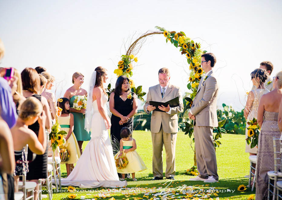 Wedding ceremony at the Montecito Country Club.