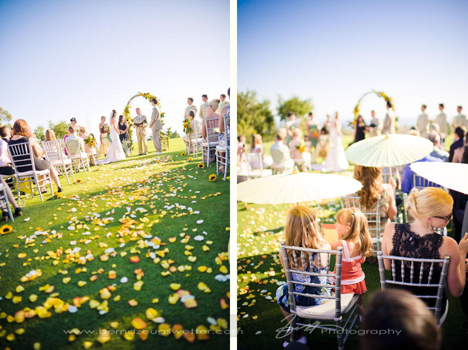 Santa Barbara and Montecito outdoor Wedding Ceremony.