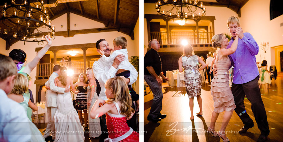 Fun dancing at the wedding party, Montecito.
