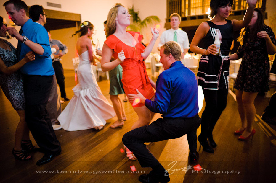 More wild dancing at the wedding receiption.