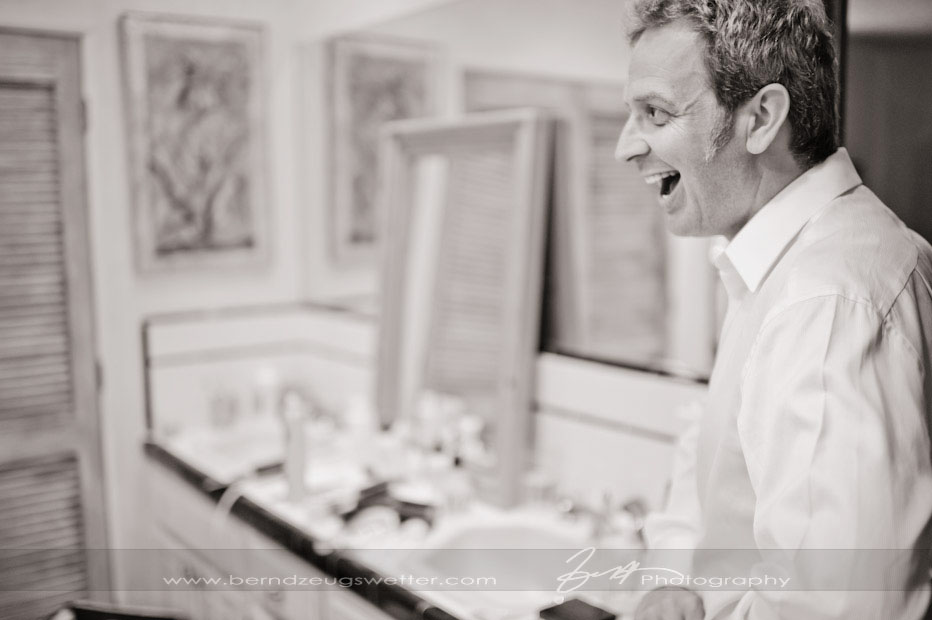 Groom getting ready, Montecito private estate, Montecito wedding photography..