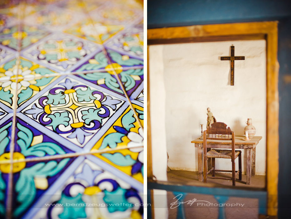 Historic El Presidio Chapel, Santa Barbara wedding photography.