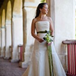 Portrait of bride at the Santa Barbara Mission.
