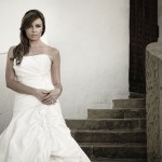 Portrait of bride, Santa Barbara Courthouse.