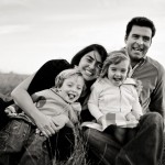 Classic family portrait on the Ellwood Bluff, Santa Barbara.