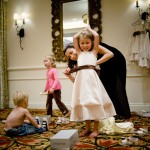 Flower girl getting ready, Santa Barbara Biltmore.
