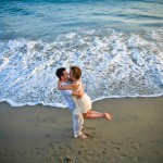 Engagement session on Butterfly Beach near the Biltmore, Santa Barbara.