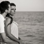 Engagement portrait, Butterfly Beach, Santa Barbara.