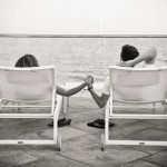 Couple holding hands, Coral Casino, Santa Barbara Biltmore.