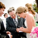 Signing the marriage certificate.