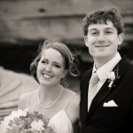Portrait of the wedding couple.