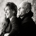 Portrait of couple at Lizard's Mouth above Santa Barbara.