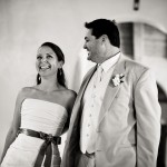 Bride and groom's grand entrance at the reception, Santa Barbara.