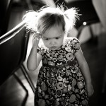 Toddler at the wedding reception, Santa Barbara.