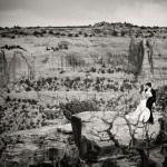 Bride and groom at the amazing Colorado National Monument.