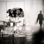 Tables set for the reception at the Coral Casino, Santa Barbara Biltmore.