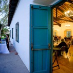 Inside and outside at the reception, Santa Barbara.