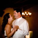 Bride and groom during their first dance.